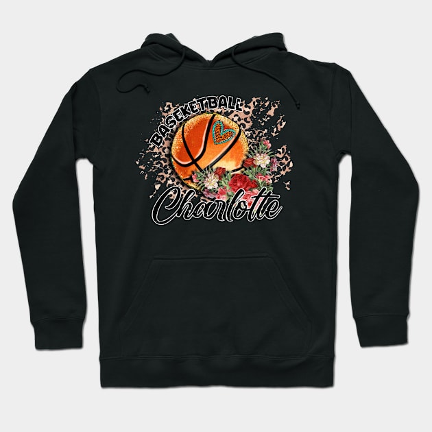 Aesthetic Pattern Charlotte Basketball Gifts Vintage Styles Hoodie by Irwin Bradtke